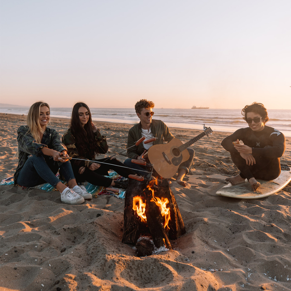 Camping on the beach