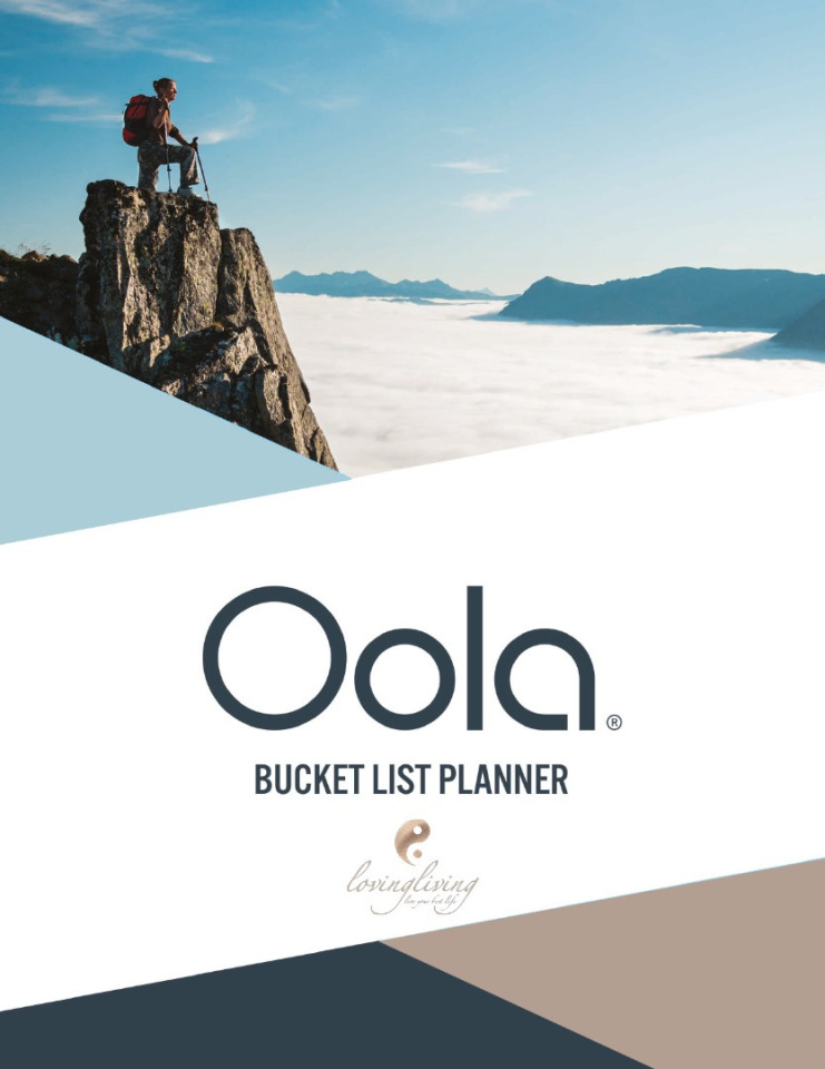 Oola Bucket list planner workbook - playbook